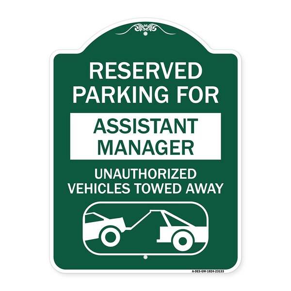 Reserved Parking for Assistant Manager Unauthorized Vehicles Towed Away, A-DES-GW-1824-23133